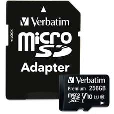 Card de memorie Micro-SDXC 256GB, Class 10 cu adaptor SD, Premium Verbatim
