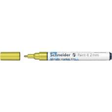 Permanent marker cu vopsea acrilica, galben metalizat, varf 2,0 mm, Paint-It 011 Schneider - PMK034