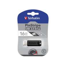 Memorie USB 3.0, 16GB, negru, PinStripe Verbatim