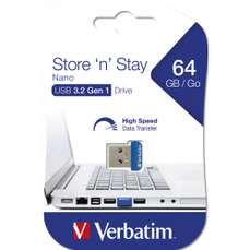 Memorie USB 3.0, 64GB, Store 'n' Stay Nano Verbatim