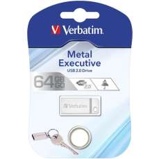 Memorie USB 2.0, 64GB, argintiu, Metal Executive Verbatim