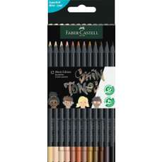 Creioane colorate 12culori/set, Black Edition Faber Castell-FC116414