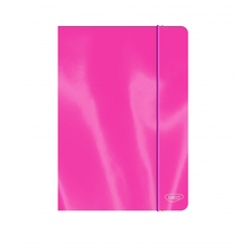 Mapa din carton plastifiat cu elastic A4, roz, Daco