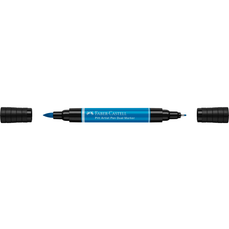 Marker pe baza de apa, albastru phtalo 110, 2 varfuri, Pitt Artist Pen Dual Faber Castell- FC162110