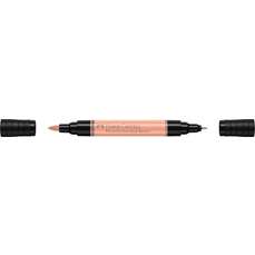 Marker pe baza de apa, bej roscat 132, 2 varfuri, Pitt Artist Pen Dual Faber Castell-FC162132