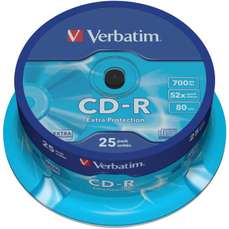 CD-R 80minute, 52x, 25 buc/bulk, Extra Protection Verbatim