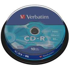 CD-R 80minute, 52x, 10 buc/bulk, Extra Protection Verbatim