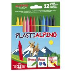 Creioane colorate cerate 12culori/set, MS-PA000012 Plasti ALPINO