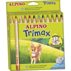 Creioane colorate 12culori/set, MS-AL000113 Trimax Jumbo ALPINO