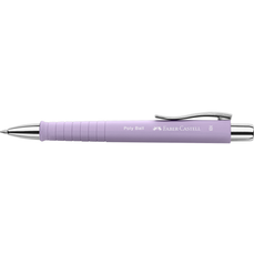 Pix retractabil, albastru, corp lila, varf 0,7mm, Caraibe Poly Ball Faber Castell-FC241104