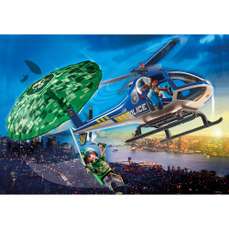 Elicopter de politie si parasutist, City Action Playmobil