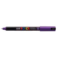 Marker pe baza de apa, violet, varf fin, metallic, 0,7mm, PC-1MR Uni Posca