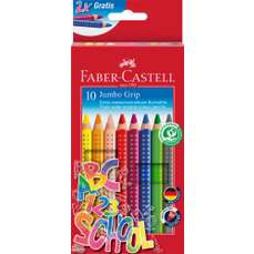 Creioane colorate 10culori/set, Jumbo Grip Faber Castell-FC280922
