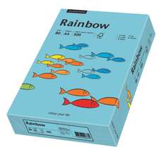 Hartie copiator A4, 80g, colorata in masa albastru mediu, Rainbow 84