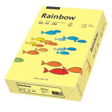 Carton copiator A4, 160g, colorat in masa galben pal, Rainbow 12