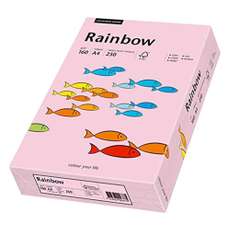 Carton copiator A4, 160g, colorat in masa roz pal, Rainbow 54