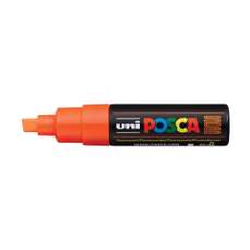 Marker pe baza de apa, portocaliu fluorescent, varf 8,0mm, PC-8K Uni Posca