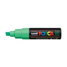 Marker pe baza de apa, verde fluorescent, varf 8,0mm, PC-8K Uni Posca