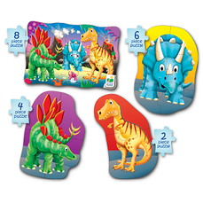 Set Primele mele 4 puzzle-uri Dinozauri, The Learning Journey