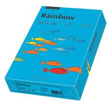 Carton copiator A4, 160g, colorat in masa albastru, Rainbow 87