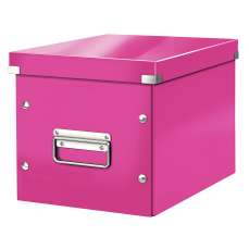 Cutie pentru depozitare 260x240x260 mm, roz, Wow Click & Store Leitz