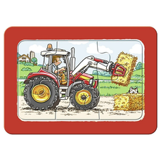 Puzzle, Excavator, Tractor si Basculanta, 3x6 piese, Ravensburger