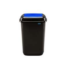 Cos plastic pentru gunoi, colectare selectiva, negru/albastru, 45L, Quatro Plafor