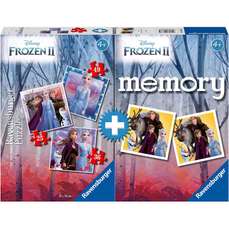 Puzzle si Joc Memory, Frozen, 25/36/49 piese, Ravensburger