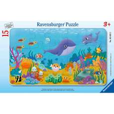 Puzzle tip rama, Animalute marine, 15 piese, Ravensburger