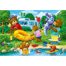 Puzzle, Ursi in Camping, 2x24 piese, Ravensburger