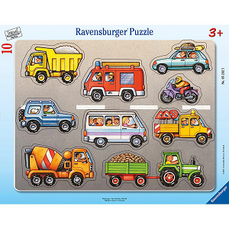Puzzle tip rama, Vehicule, 10 piese, Ravensburger