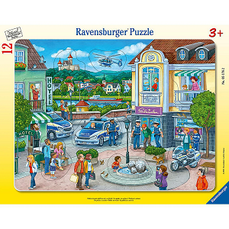 Puzzle tip rama, Politia in Actiune, 12 piese, Ravensburger