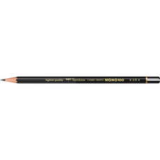 Creion fara guma, 6B, Grafit MONO 100 Black Tombow