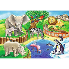 Puzzle, Zoo, 2x12 piese, Ravensburger