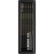 Creioane grafit, F, 12 buc/set, MONO 100 Black Tombow-MONO-100-12-F