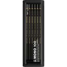 Creioane grafit, H, 12 buc/set, MONO 100 Black Tombow-MONO-100-12-H