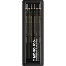 Creioane grafit, 6H, 12 buc/set, MONO 100 Black Tombow-MONO-100-12-6H