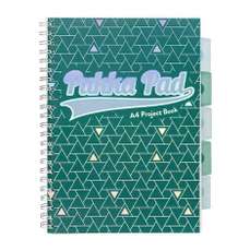 Caiet cu spira A4, 100file, matematica, 5 separatoare, coperta verde, Project Book Glee PUKKA PAD