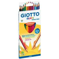 Creioane colorate 12culori/set, GIOTTO Elios