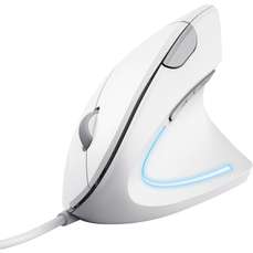 Mouse optic, 6 butoane si 1 scroll, alb, ergonomic vertical, 25133, Verto Trust