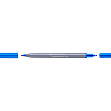 Marker solubil in apa, albastru phtalo, 110, 2 varfuri, Goldfaber, Faber Castell-FC164610