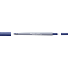 Marker solubil in apa, albastru indian, 247, 2 varfuri, Goldfaber, Faber Castell- FC164647