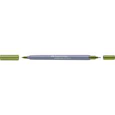 Marker solubil in apa, verde crom opac, 174, 2 varfuri, Goldfaber, Faber Castell- FC164674