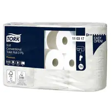 Hartie igienica alba, 3 straturi, 34,7ml, 6role/bax Soft Premium Tork 110317
