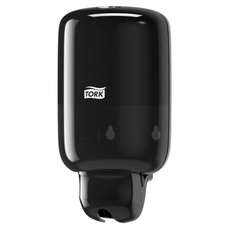 Dispenser din plastic negru pentru sapun lichid, 475ml, Tork 561008