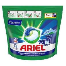Detergent capsule gel pentru tesaturi, 65buc/pac, All in 1 Mountain Spring Ariel 49315