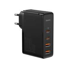 Incarcator retea, USB si USB-C, 100W, cablu USB-C inclus, Quick Charge, negru, GaN2 Pro Baseus