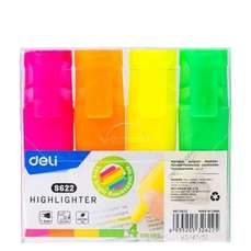 Textmarker 4 culori/set (galben, portocaliu, roz, verde), Accent S622 Deli