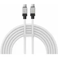 Cablu de date USB-C / USB-C, 100W, 2m, alb, Coolplay Baseus