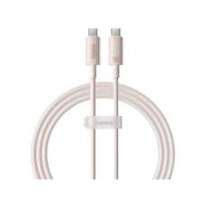 Cablu de date USB-C / USB-C, 100W, 1m, incarcare rapida, roz, Habitat Series Baseus